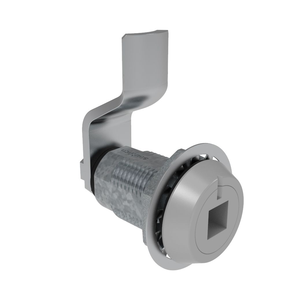 Southco Vise Action® Compression Latch, Large Size, 8 mm Square Recess, Zinc Alloy, Powder Coat, Silver, 19 mm (0.75 in) Grip