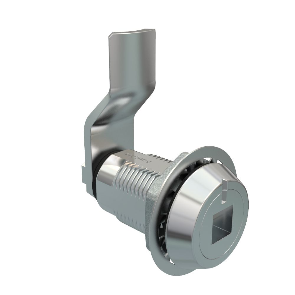 Southco Vise Action® Compression Latch, Large Size, 8 mm Square Recess, Zinc Alloy, Chrome Plated, Bright, 25 mm (0.98 in) Grip
