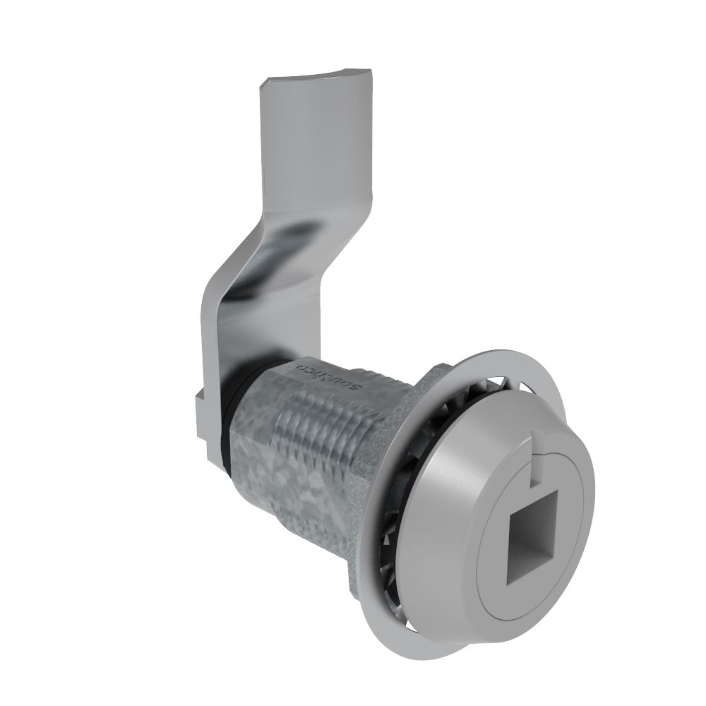 Southco Vise Action® Compression Latch, Large Size, 8 mm Square Recess, Zinc Alloy, Powder Coat, Silver, 21 mm (0.83 in) Grip