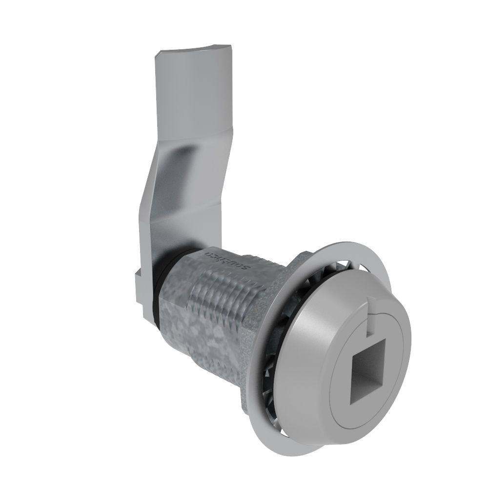 Southco Vise Action® Compression Latch, Large Size, 8 mm Square Recess, Zinc Alloy, Powder Coat, Silver, 31 mm (1.22 in) Grip