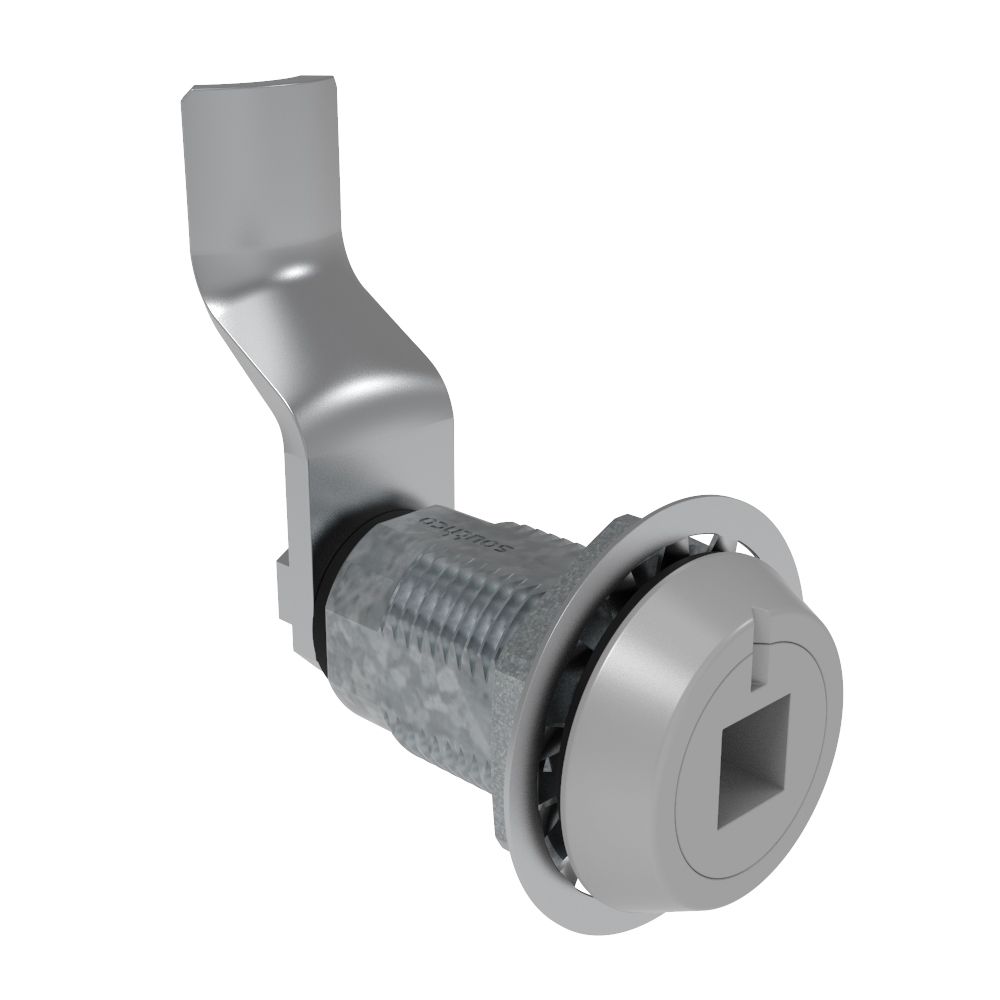 Southco Vise Action® Compression Latch, Large Size, 8 mm Square Recess, Zinc Alloy, Powder Coat, Silver, 45 mm (1.77 in) Grip