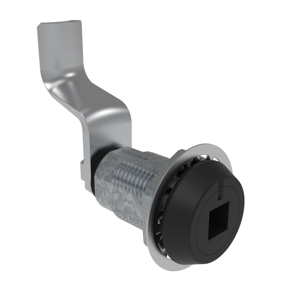 Southco Vise Action® Compression Latch, Large Size, 8 mm Square Recess, Zinc Alloy, Powder Coat, Black, 51 mm (2.01 in) Grip