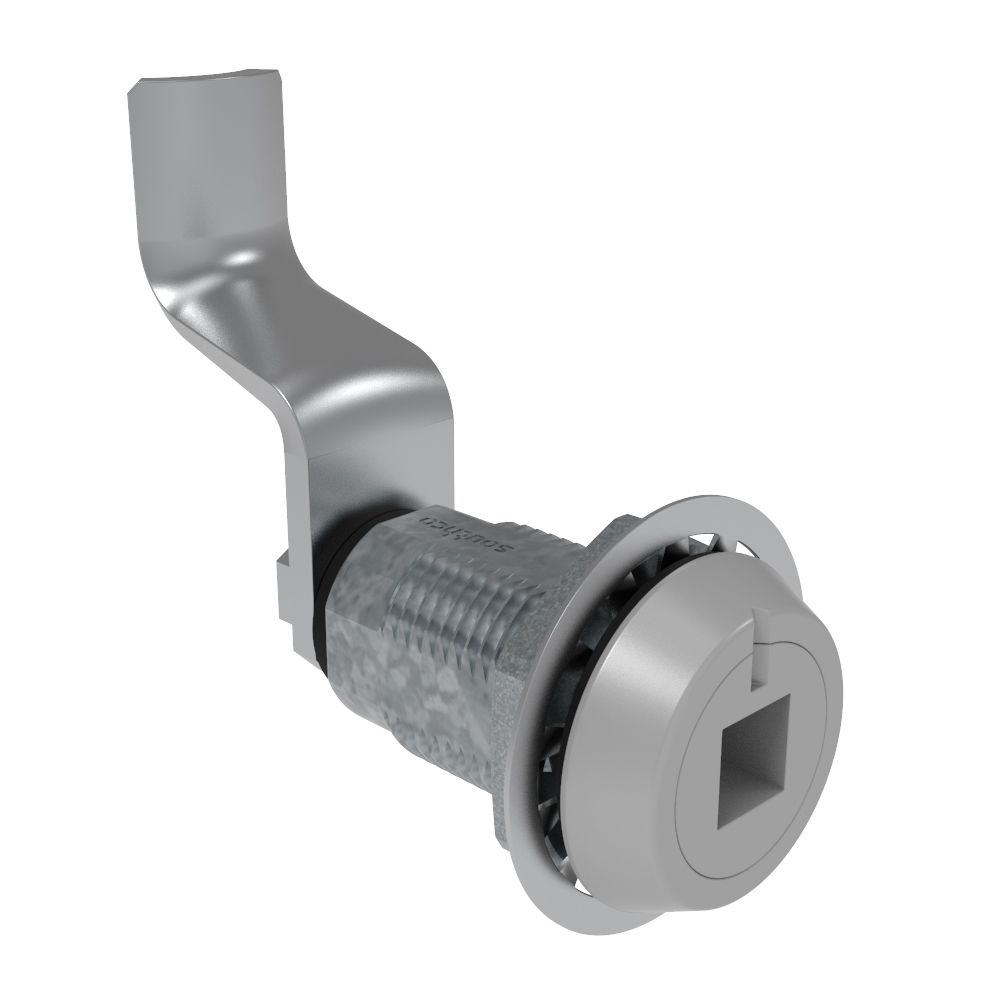 Southco Vise Action® Compression Latch, Large Size, 8 mm Square Recess, Zinc Alloy, Powder Coat, Silver, 51 mm (2.01 in) Grip