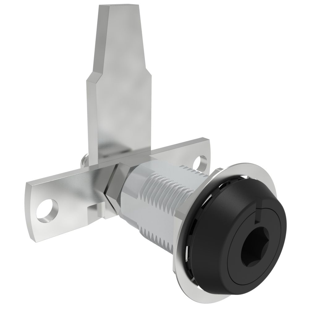 Southco VISE ACTION® Compression Latch, Large Size, 8 mm Hex Recess, Zinc Alloy, Powder Coat, Black, Straight Cam