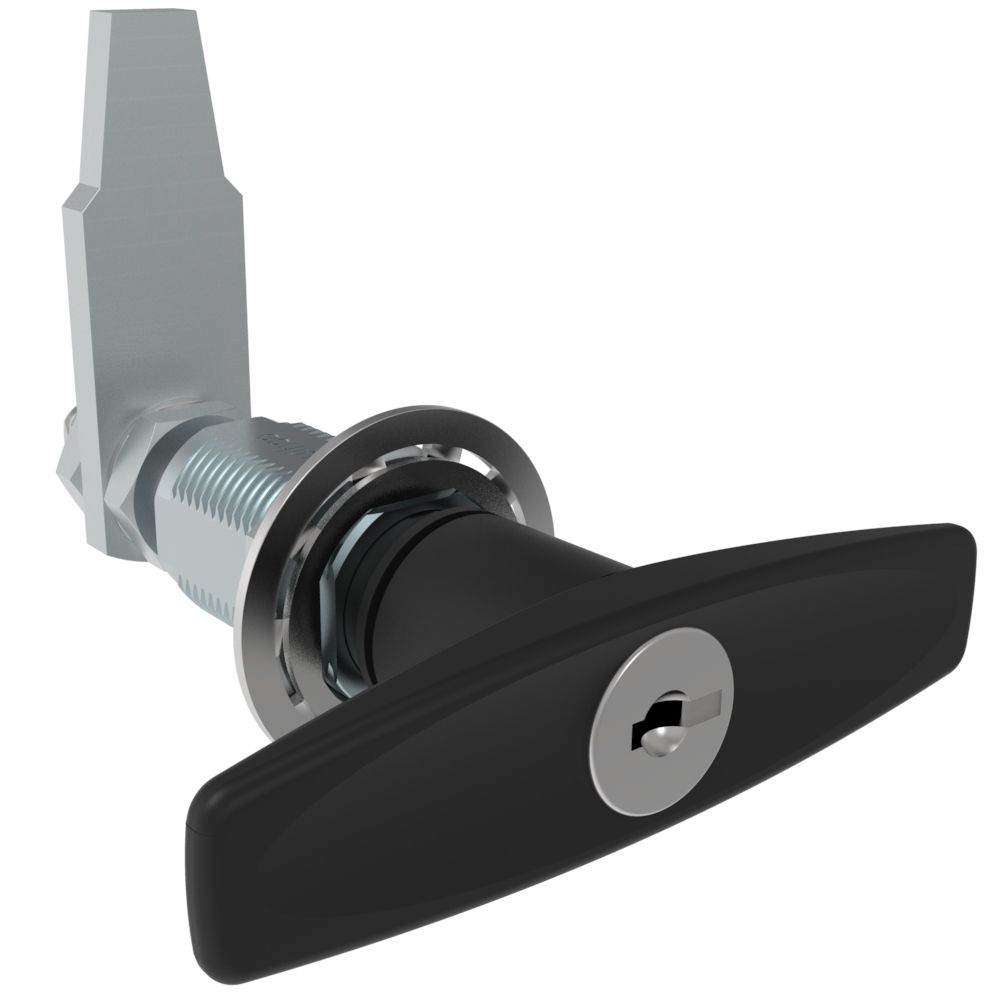 Southco VISE ACTION® Compression Latch, Large Size, T-Handle, Zinc Alloy, Powder Coat, Black, Straight Cam