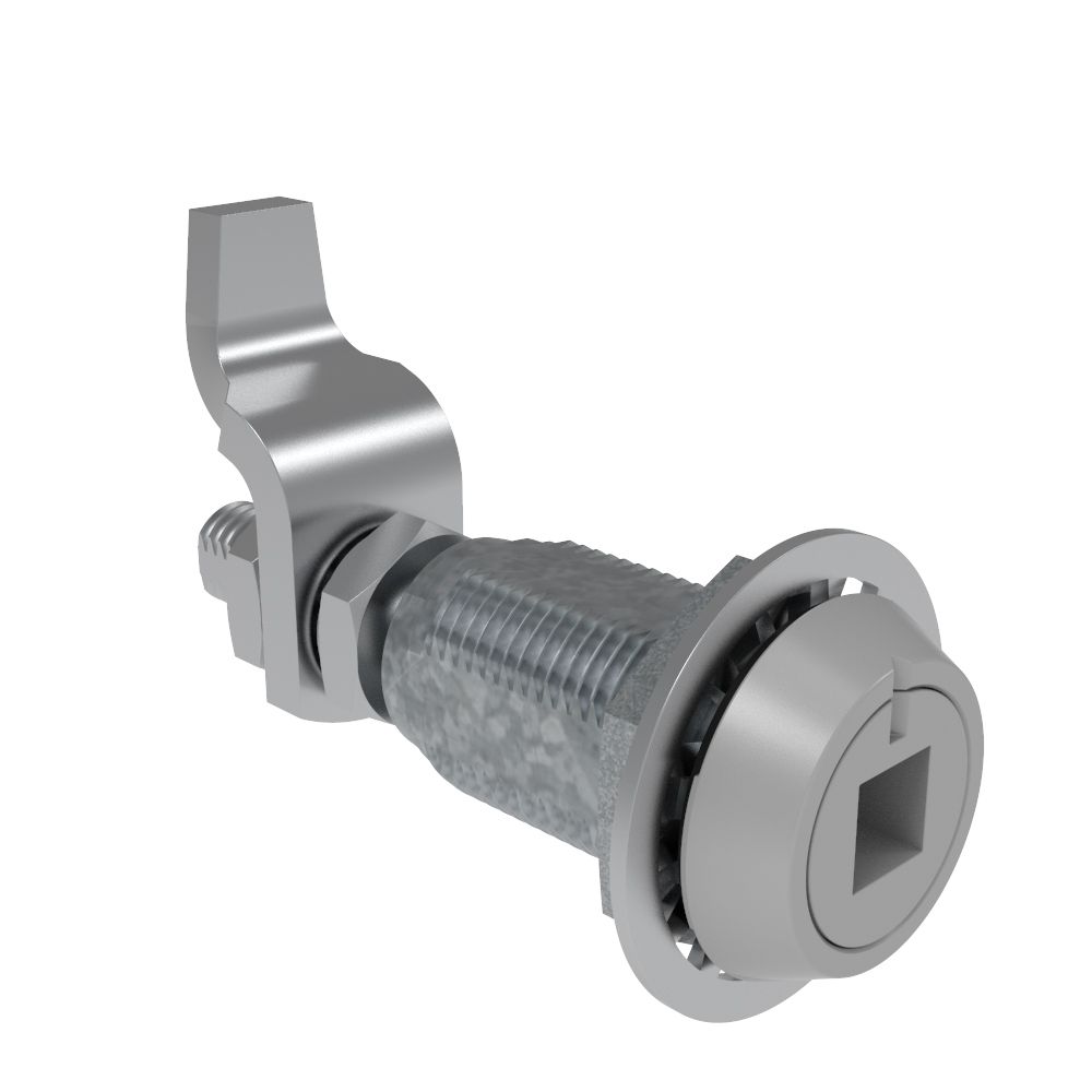 Southco Vise Action® Compression Latch, Large Size, 8 mm Square Recess, Zinc Alloy, Powder Coat, Silver