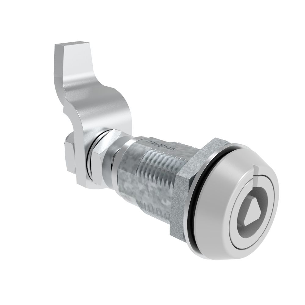 Southco VISE ACTION® Compression Latch, Large Size, 7 mm Triangle, Zinc Alloy, Powder Coated, Silver