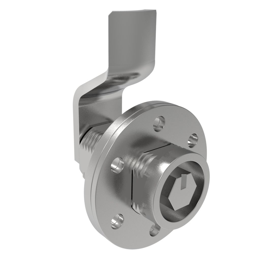 Southco VISE ACTION® Compression Latch, Large Size, 10 mm Hex, Zinc Alloy, Chrome Plated, Bright, 21 mm (0.83 in) Grip