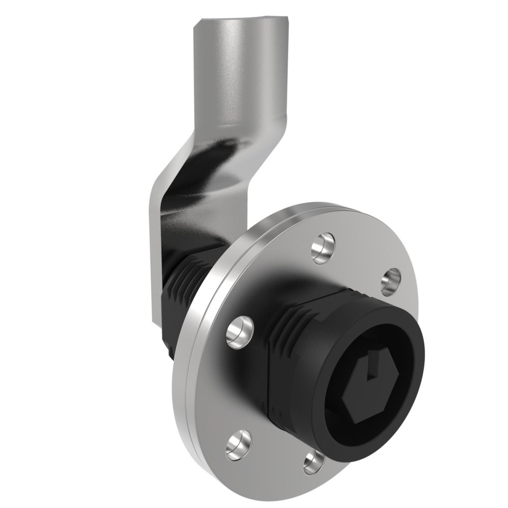Southco VISE ACTION® Compression Latch, Large Size, 10 mm Hex, Zinc Alloy, Powder Coated, Black, 27 mm (1.06 in) Grip