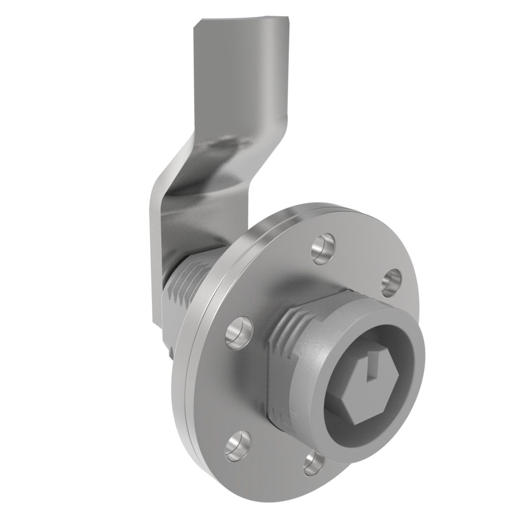 Southco VISE ACTION® Compression Latch, Large Size, 10 mm Hex, Zinc Alloy, Powder Coated, Silver, 29 mm (1.14 in) Grip