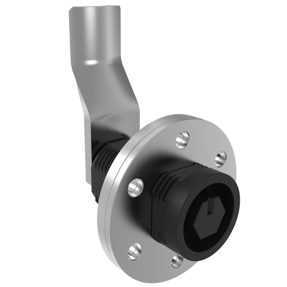 Southco VISE ACTION® Compression Latch, Large Size, 10 mm Hex, Zinc Alloy, Powder Coated, Black, 43 mm (1.69 in) Grip
