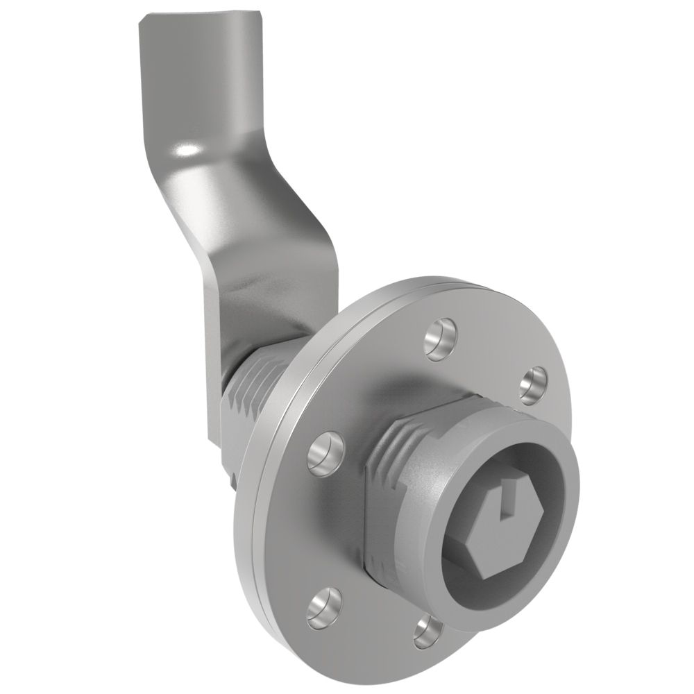 Southco VISE ACTION® Compression Latch, Large Size, 10 mm Hex, Zinc Alloy, Powder Coated, Silver, 49 mm (1.93 in) Grip