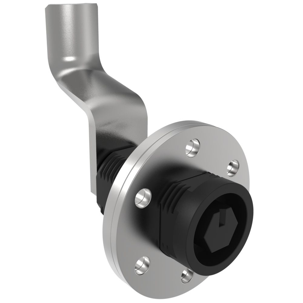 Southco VISE ACTION® Compression Latch, Large Size, 10 mm Hex, Zinc Alloy, Powder Coated, Black, 55 mm (2.17 in) Grip