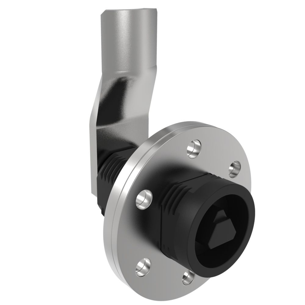 Southco VISE ACTION® Compression Latch, Large Size, 8 mm Triangle, Zinc Alloy, Powder Coated, Black, 31 mm (1.22 in) Grip