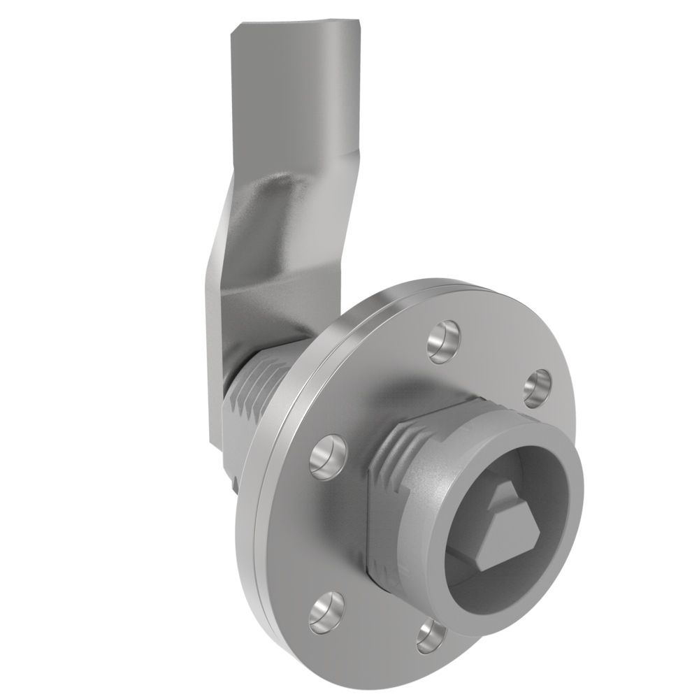Southco VISE ACTION® Compression Latch, Large Size, 8 mm Triangle, Zinc Alloy, Powder Coated, Silver, 33 mm (1.3 in) Grip