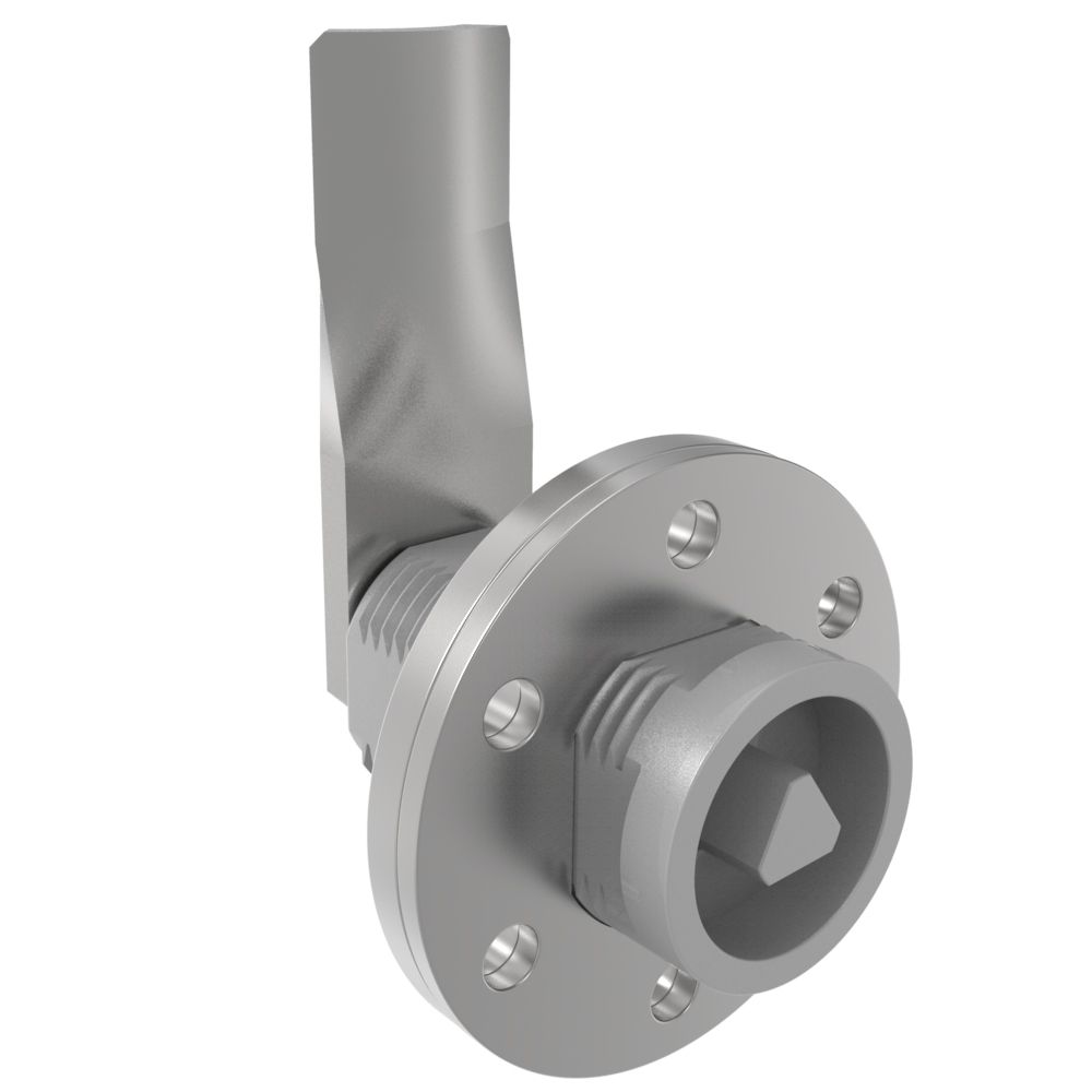 Southco VISE ACTION® Compression Latch, Large Size, 7 mm Triangle, Zinc Alloy, Powder Coated, Silver, 41 mm (1.61 in) Grip