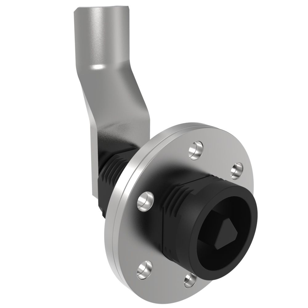 Southco VISE ACTION® Compression Latch, Large Size, 7 mm Triangle, Zinc Alloy, Powder Coated, Black, 43 mm (1.69 in) Grip