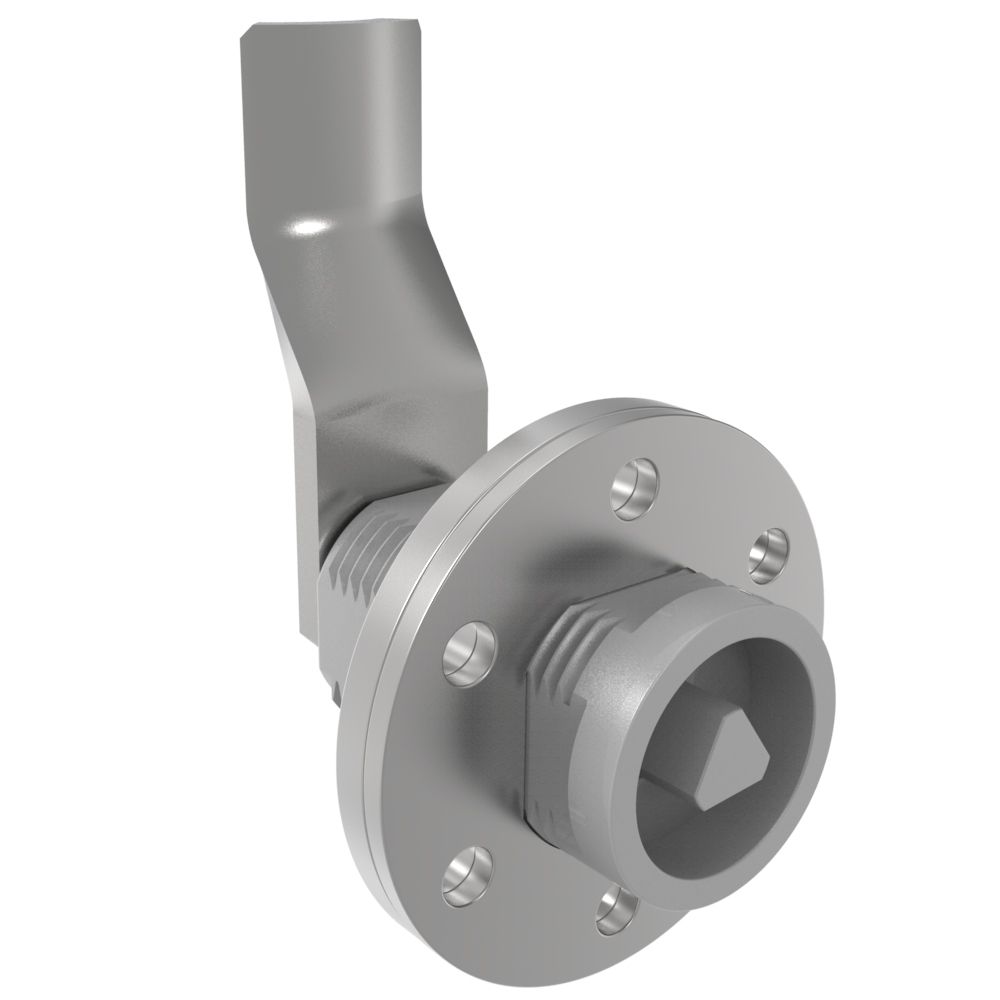 Southco VISE ACTION® Compression Latch, Large Size, 7 mm Triangle, Zinc Alloy, Powder Coated, Silver, 19 mm (0.75 in) Grip