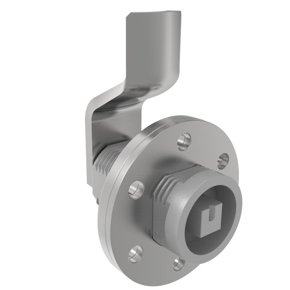 Southco VISE ACTION® Compression Latch, Large Size, 7 mm Square, Zinc Alloy, Powder Coated, Silver, 19 mm (0.75 in) Grip