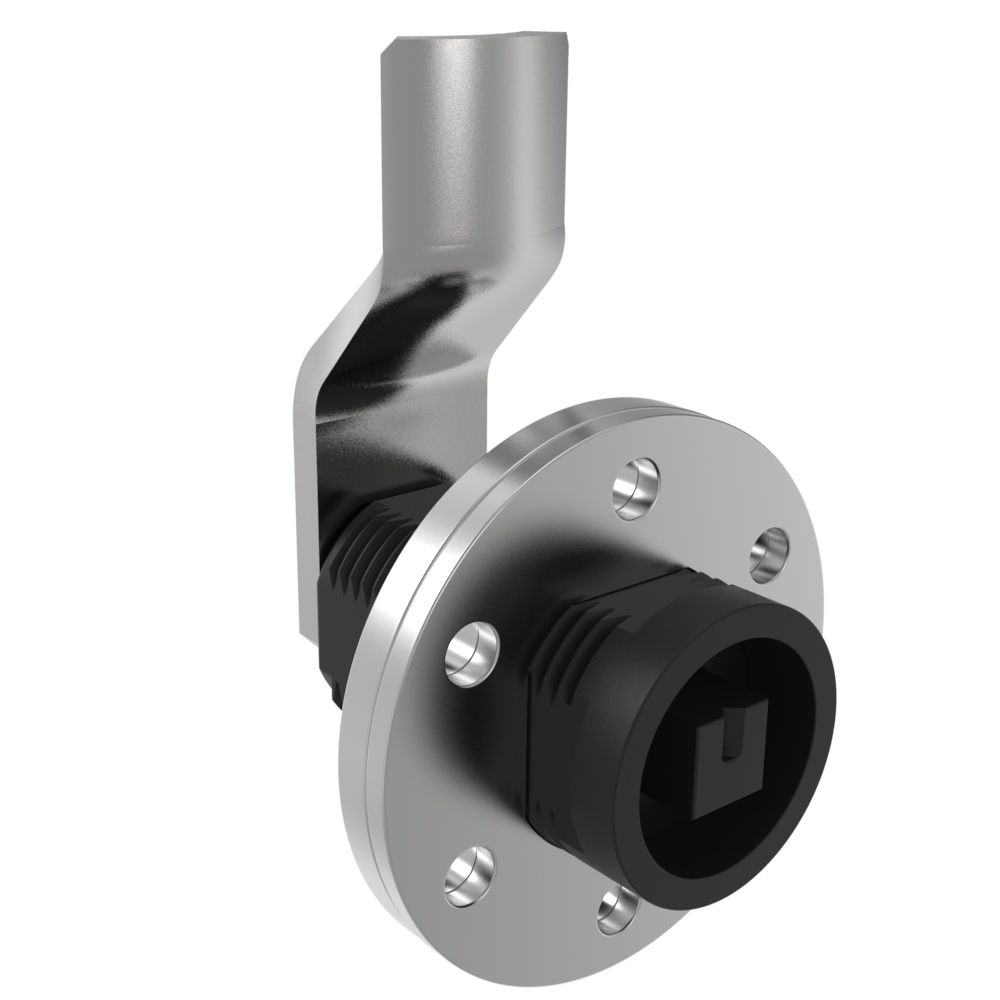 Southco VISE ACTION® Compression Latch, Large Size, 7 mm Square, Zinc Alloy, Powder Coated, Black, 27 mm (1.06 in) Grip