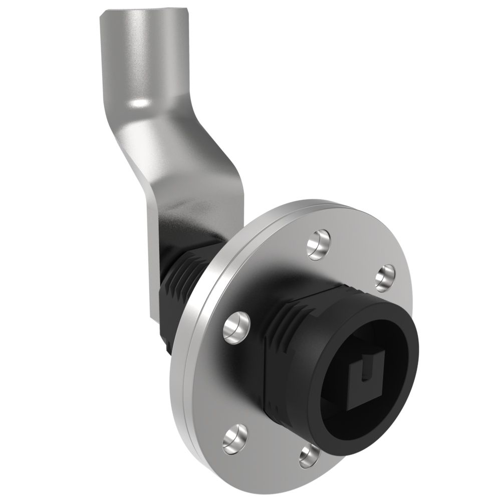 Southco VISE ACTION® Compression Latch, Large Size, 7 mm Square, Zinc Alloy, Powder Coated, Black, 45 mm (1.77 in) Grip