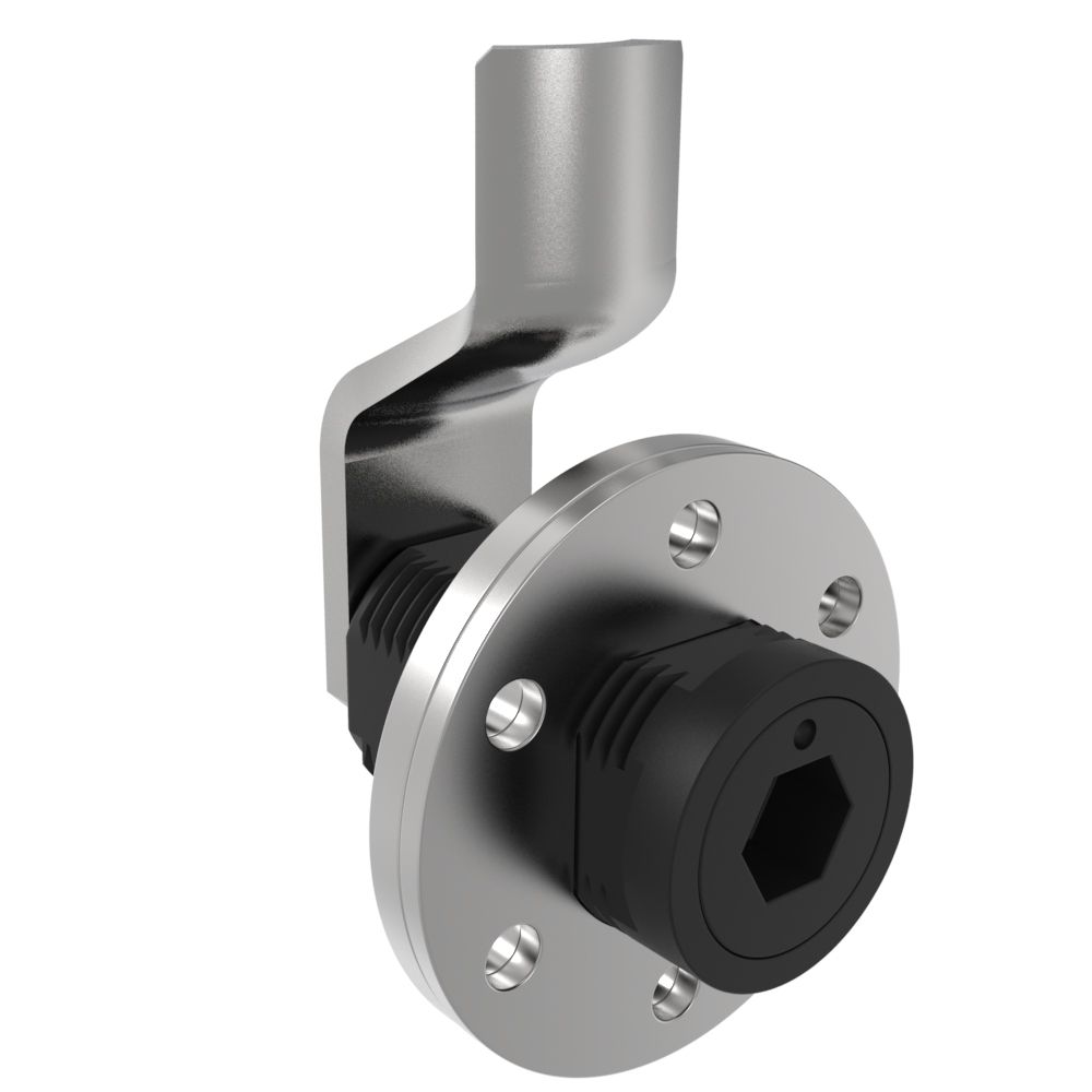 Southco VISE ACTION® Compression Latch, Large Size, 8 mm Hex Recess, Zinc Alloy, Powder Coated, Black, 19 mm (0.75 in) Grip