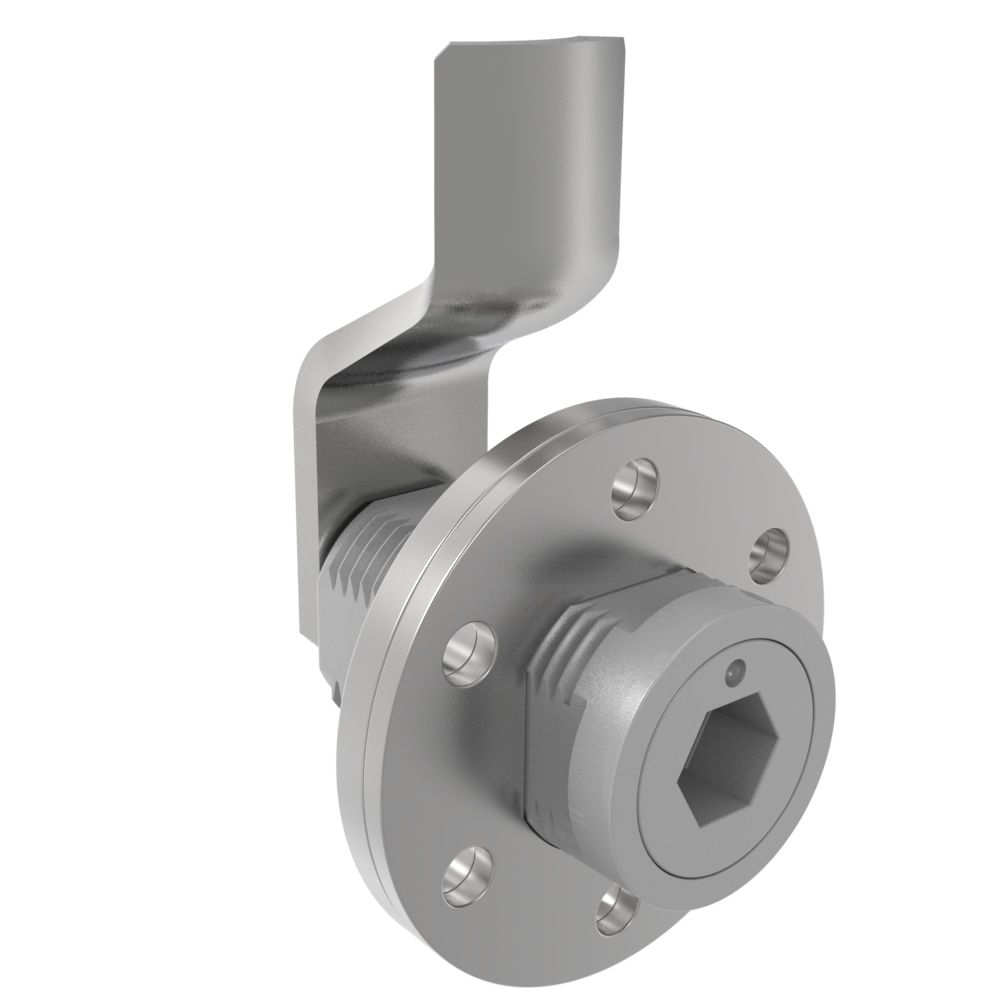 Southco VISE ACTION® Compression Latch, Large Size, 8 mm Hex Recess, Zinc Alloy, Powder Coated, Silver, 23 mm (0.91 in) Grip