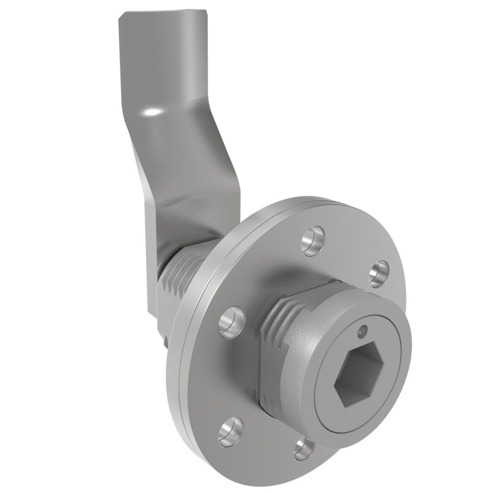Southco VISE ACTION® Compression Latch, Large Size, 8 mm Hex Recess, Zinc Alloy, Powder Coated, Silver, 41 mm (1.61 in) Grip
