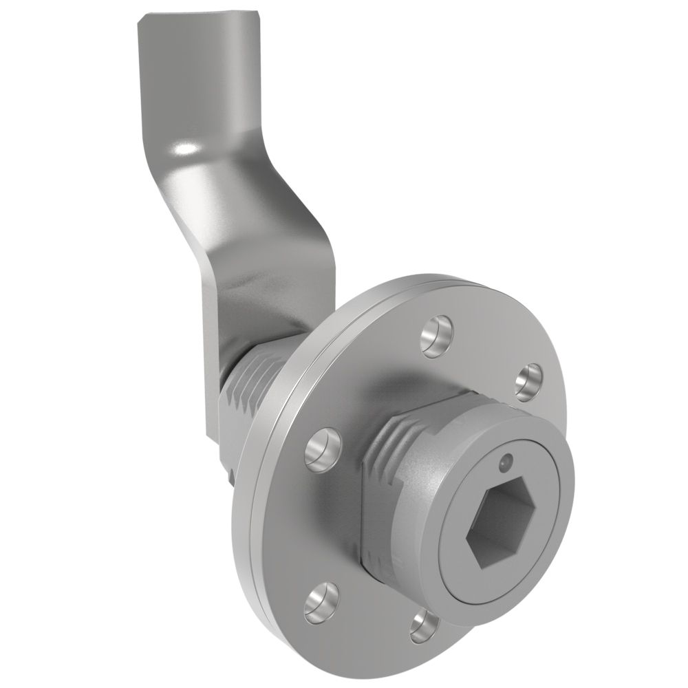 Southco VISE ACTION® Compression Latch, Large Size, 8 mm Hex Recess, Zinc Alloy, Powder Coated, Silver, 45 mm (1.77 in) Grip
