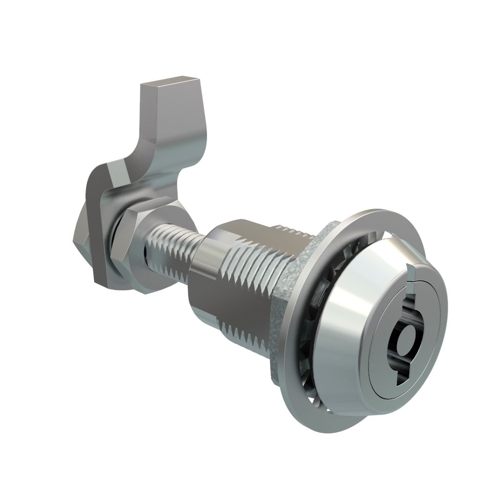 Southco VISE ACTION® Compression Latch, Large Size, 5 mm Double Bitted Recess, Zinc Alloy, Chrome Plated, Bright