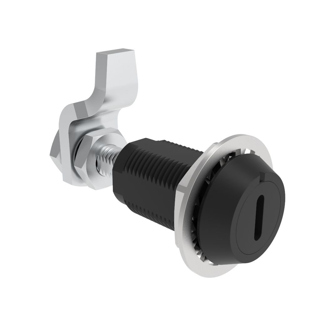 Southco VISE ACTION® Compression Latch, Large Size, Slotted Recess, Aluminum Alloy, Powder Coated, Black