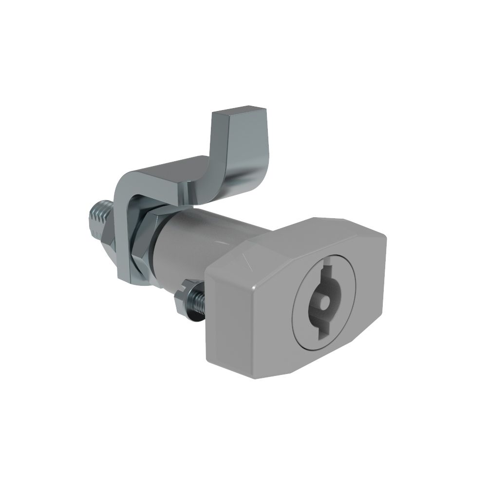 Southco VISE ACTION® Compression Latch, Large Size, 3 mm Double Bitted Recess, Zinc Alloy, Powder Coated, Silver