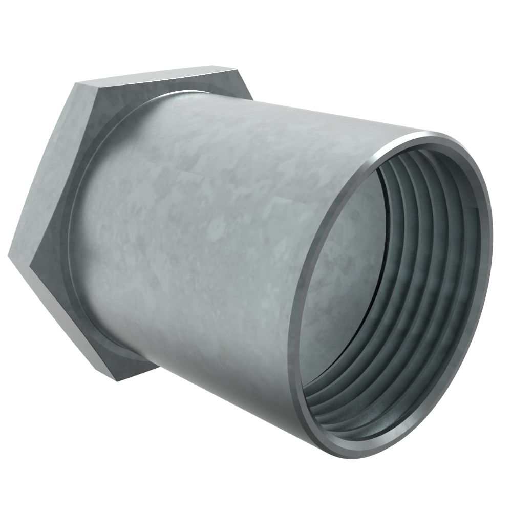 Southco Sleeve Nut, Long, Zinc Alloy