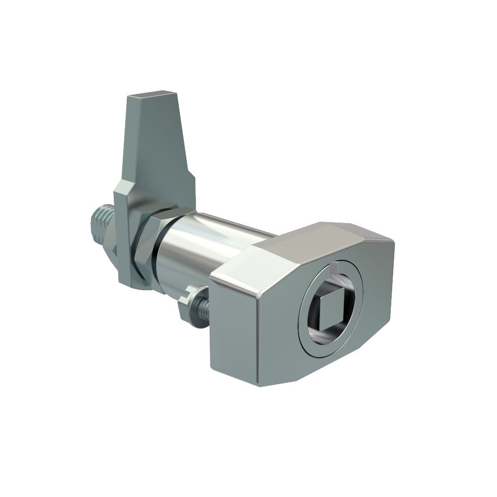 Southco VISE ACTION® Compression Latch, Large Size, 7 mm Square, Zinc Alloy, Chrome Plated, Bright