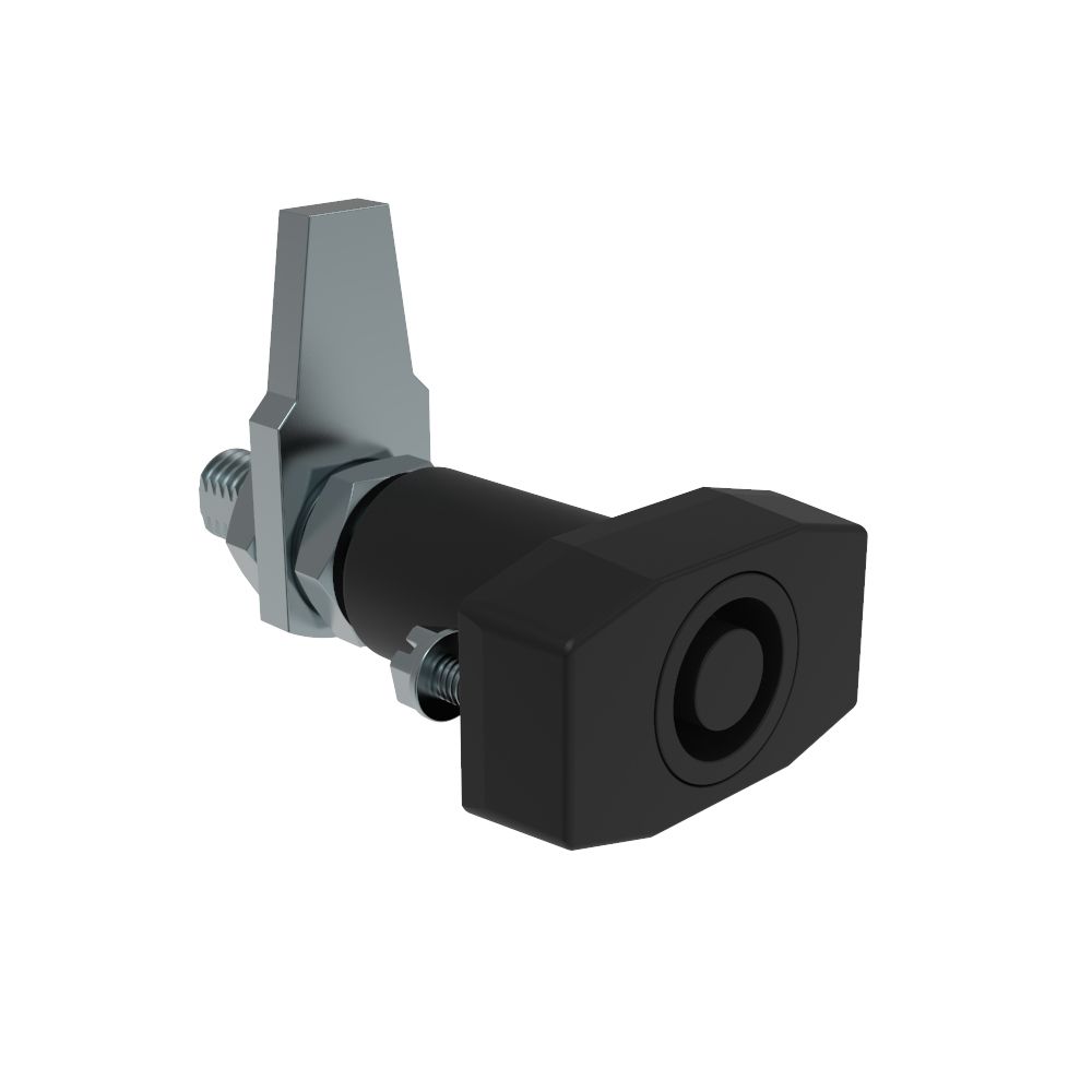 Southco VISE ACTION® Compression Latch, Large Size, Southco® Tubular Key, Zinc Alloy, Powder Coated, Black