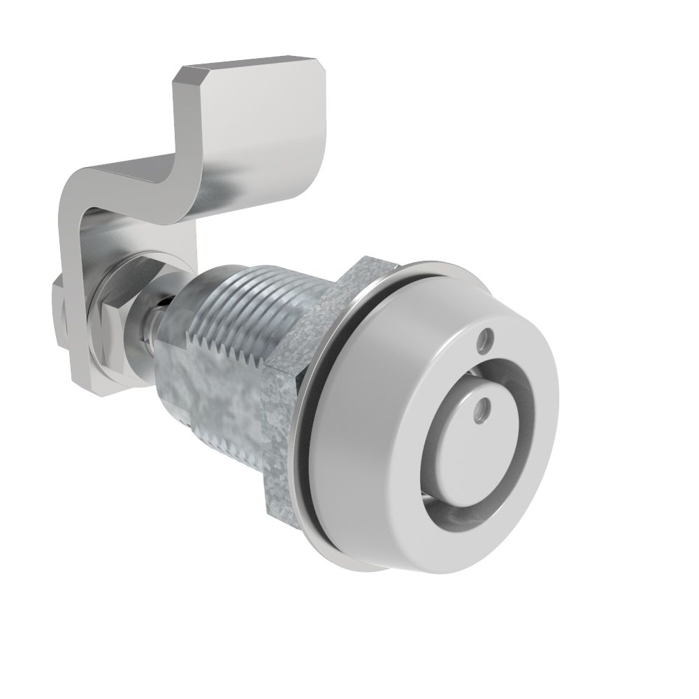 Southco VISE ACTION® Compression Latch, Small Size, Southco® Tubular Key, Zinc Alloy, Powder Coated, Silver