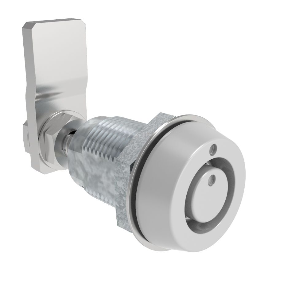 Southco VISE ACTION® Compression Latch, Small Size, Southco® Tubular Key, Zinc Alloy, Powder Coated, Silver
