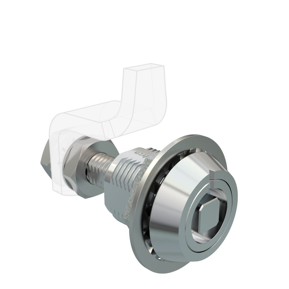 Southco VISE ACTION® Compression Latch, Large Size, 8 mm Square, Zinc Alloy, Chrome Plated, Bright