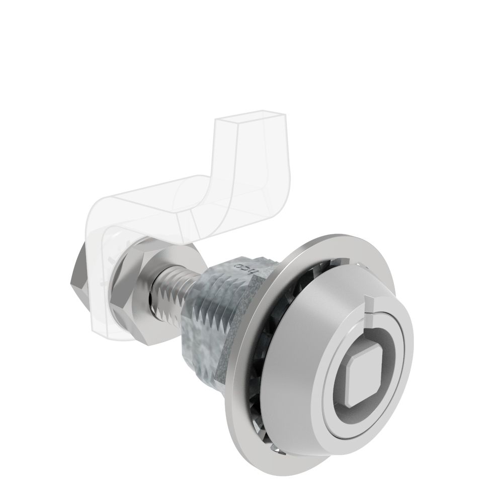 Southco VISE ACTION® Compression Latch, Large Size, 8 mm Square, Zinc Alloy, Powder Coated, Silver