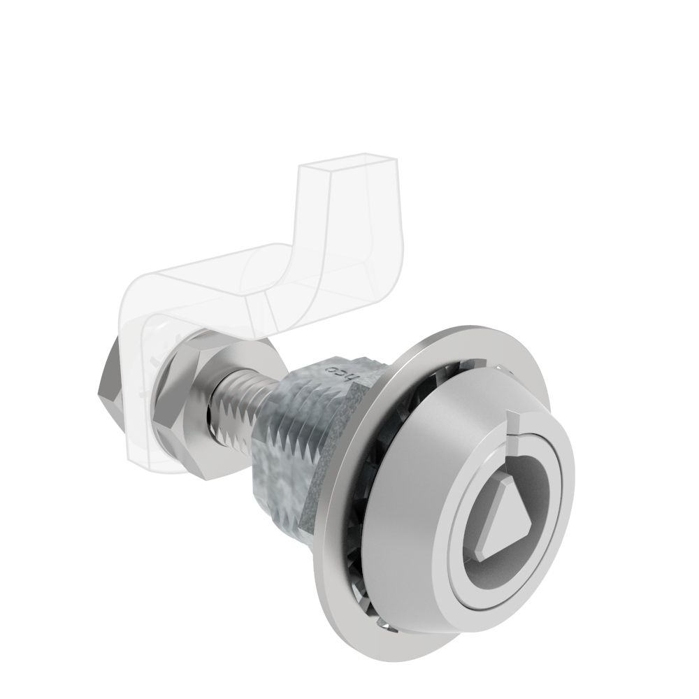 Southco VISE ACTION® Compression Latch, Large Size, 8 mm Triangle, Zinc Alloy, Powder Coated, Silver