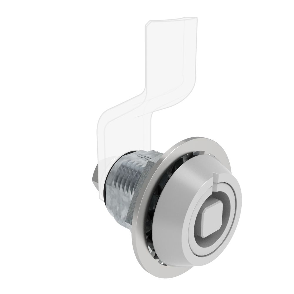 Southco VISE ACTION® Compression Latch, Large Size, 8 mm Square, Zinc Alloy, Powder Coated, Silver