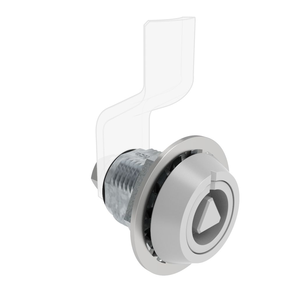 Southco VISE ACTION® Compression Latch, Large Size, 8 mm Triangle, Zinc Alloy, Powder Coated, Silver