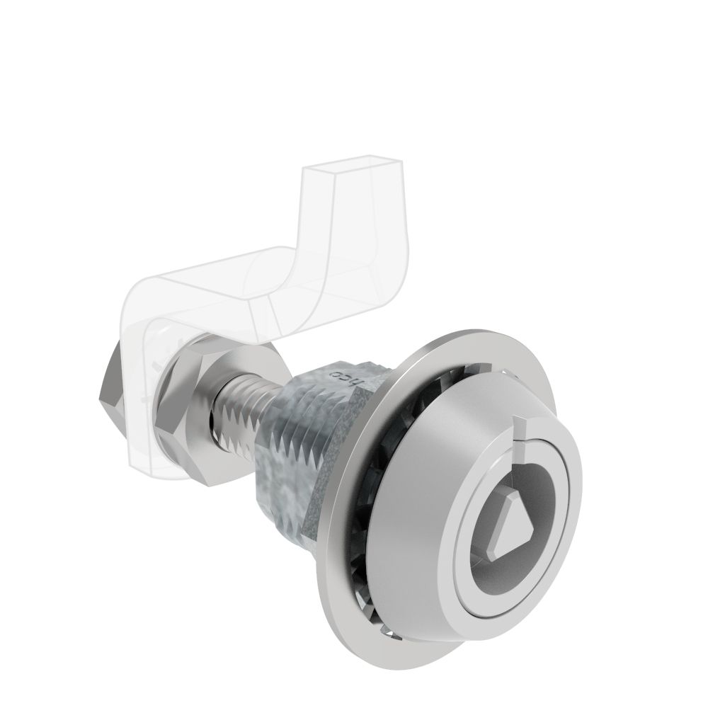 Southco VISE ACTION® Compression Latch, Large Size, 7 mm Triangle, Zinc Alloy, Powder Coated, Silver