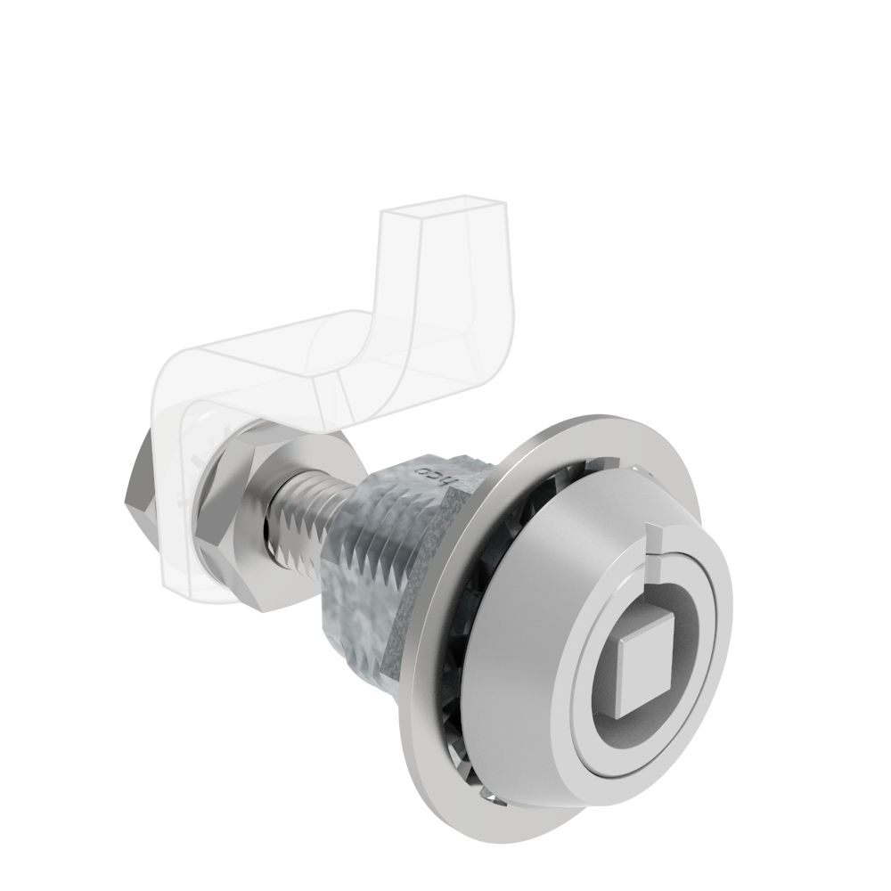 Southco VISE ACTION® Compression Latch, Large Size, 7 mm Square, Zinc Alloy, Powder Coated, Silver