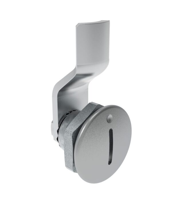 Southco Quarter-Turn Cam Latch, Slotted Recess, 2mm (.08 in) Grip, Sealed, Zinc Alloy, Chrome Plated, Bright