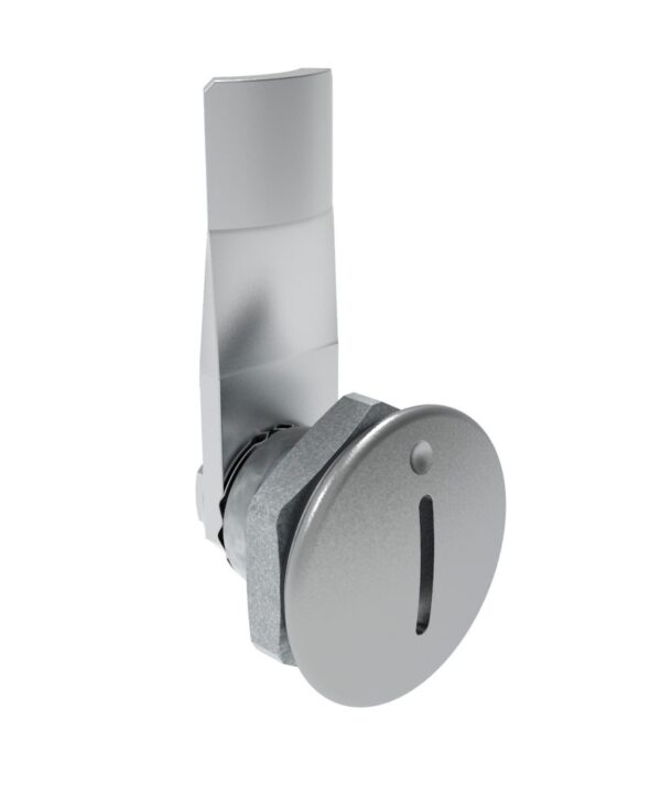 Southco Quarter-Turn Cam Latch, Slotted Recess, 14mm (.55 in) Grip, Sealed, Zinc Alloy, Chrome Plated, Bright