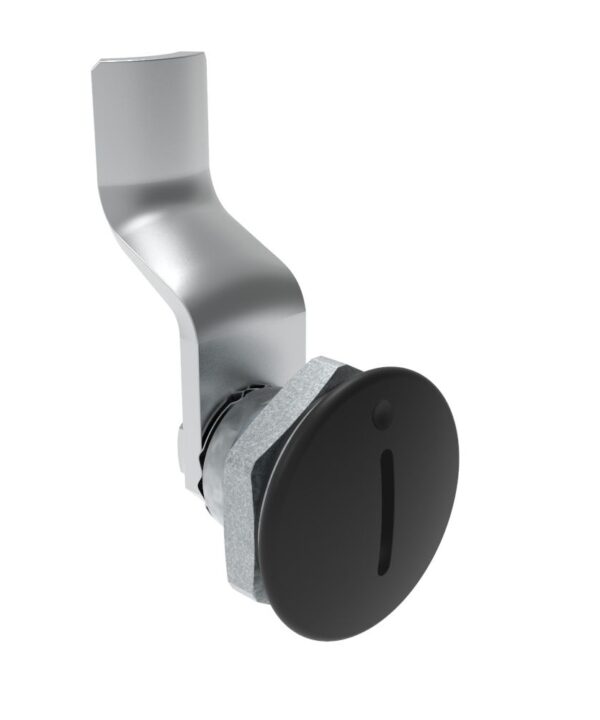 Southco Quarter-Turn Cam Latch, Slotted Recess, 30mm (1.18 in) Grip, Sealed, Zinc Alloy, Powder Coat, Black