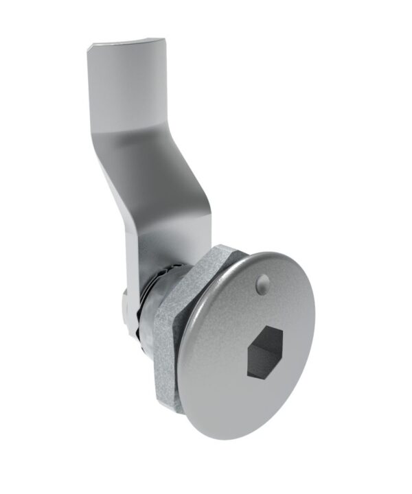 Southco Quarter-Turn Cam Latch, 8 mm Hex Recess, 24mm (.94 in) Grip, Sealed, Zinc Alloy, Chrome Plated, Bright