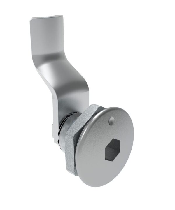 Southco Quarter-Turn Cam Latch, 8 mm Hex Recess, 28mm (1.10 in) Grip, Sealed, Zinc Alloy, Chrome Plated, Bright
