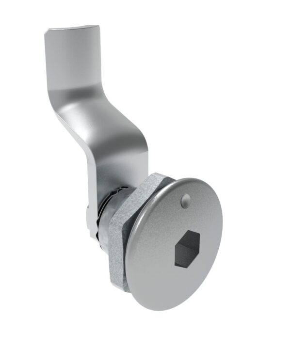 Southco Quarter-Turn Cam Latch, 8 mm Hex Recess, 30mm (1.18 in) Grip, Sealed, Zinc Alloy, Chrome Plated, Bright